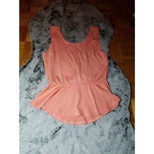 Coral Bow Tie Back Top